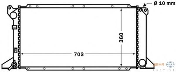 Radiador de esfriamento de motor 94VB8005DC Ford
