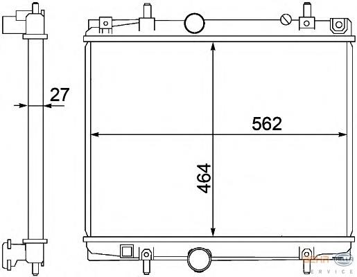 96417283 Peugeot/Citroen Radiador de esfriamento de motor