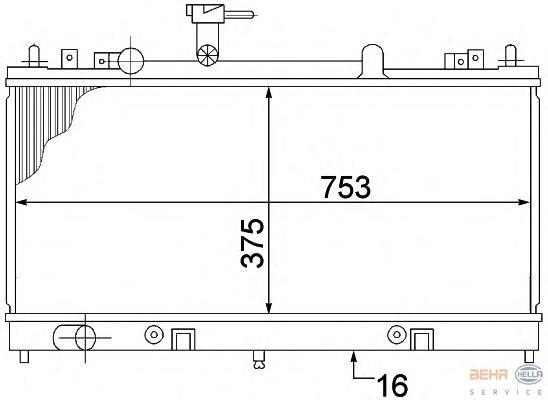 Radiador de esfriamento de motor L32815200 Mazda
