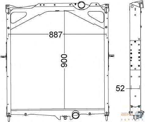 Radiador de esfriamento de motor 211055 Diesel Technic