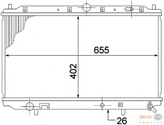 Radiador de esfriamento de motor Volvo 8602065