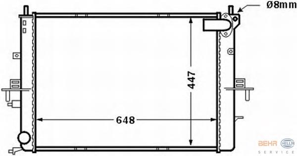Radiador de esfriamento de motor 6375081 Polcar