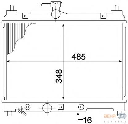 164000J020 Toyota Radiador de esfriamento de motor