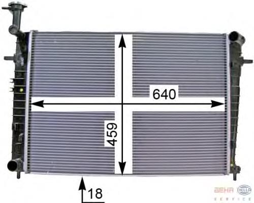 Radiador de esfriamento de motor 253100Z850 Hyundai/Kia
