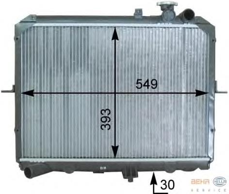 Radiador de esfriamento de motor Hyundai/Kia 0K72A15200A