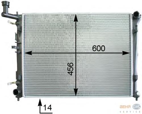 253102H060 Hyundai/Kia Radiador de esfriamento de motor