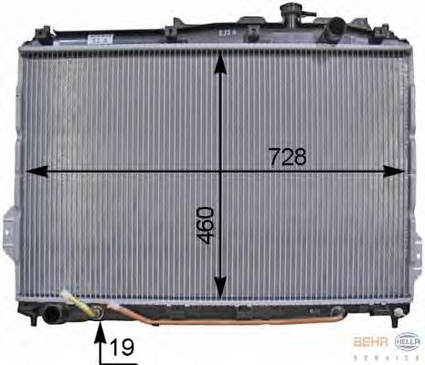 Radiador de esfriamento de motor 4071081 Polcar