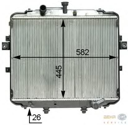 Radiador de esfriamento de motor Hyundai H100  