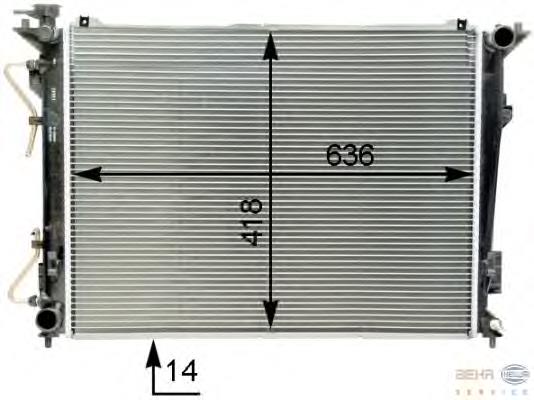 Radiador de esfriamento de motor Mando HC253103K190