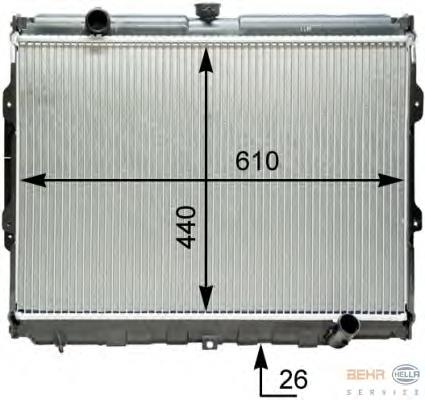 RDA283096 Japko Radiador de esfriamento de motor