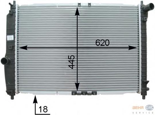Compre 96536525 General Motors Radiador de esfriamento de motor