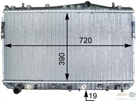 Radiador de esfriamento de motor 2505082 Polcar