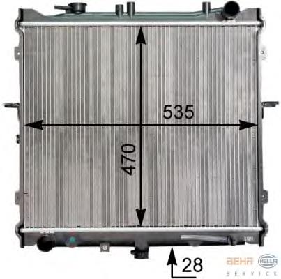 Radiador de esfriamento de motor Hyundai/Kia 0K01115200A