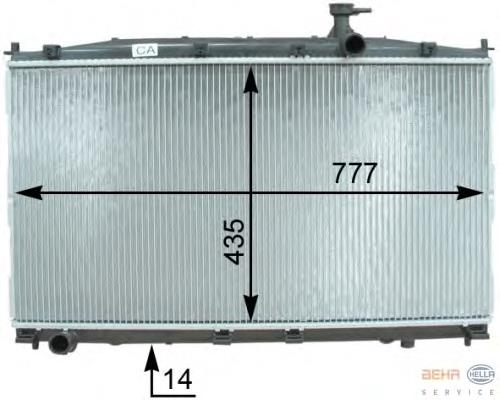 Radiador de esfriamento de motor 253102B701 Hyundai/Kia