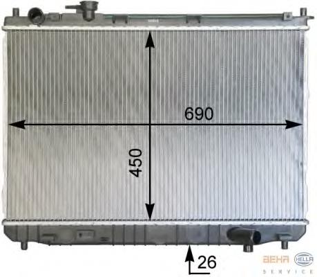 Radiador de esfriamento de motor 0K2FA15200 Hyundai/Kia