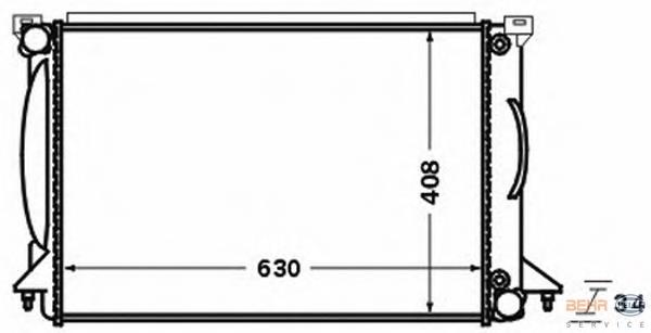 Radiador de esfriamento de motor VAG 8E0121251Q