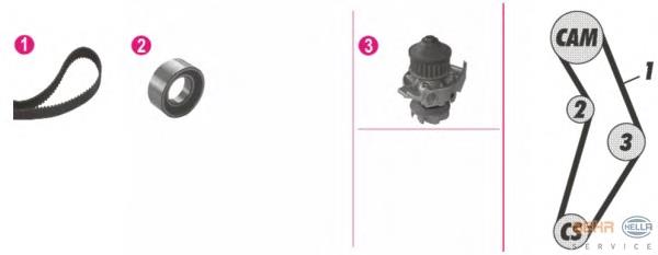 Compre 71771576 Fiat/Alfa/Lancia Correia do mecanismo de distribuição de gás, kit