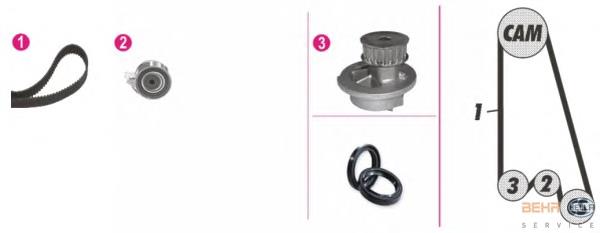 KDD387 Japan Parts Correia do mecanismo de distribuição de gás, kit