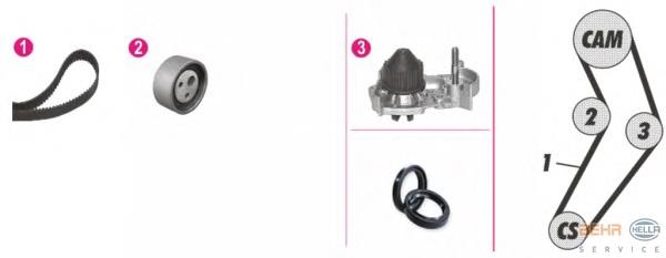 Correia do mecanismo de distribuição de gás, kit Dayco KTBWP1062 preço, a partir de 102,83 USD