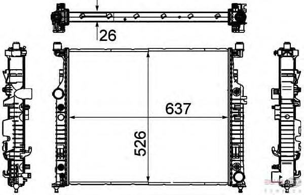 Compre A2515000003 Mercedes Radiador de esfriamento de motor