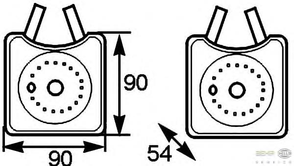 Radiador de óleo (frigorífico), debaixo de filtro VAG 709269280