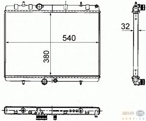 Radiador de esfriamento de motor Peugeot/Citroen P9680533480 preço, a partir de 40,86 USD