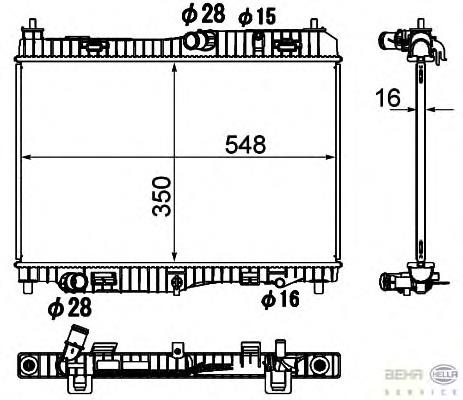 Radiador de esfriamento de motor 1775583 Ford