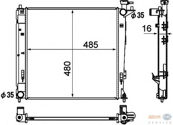 Radiador de esfriamento de motor Hyundai/Kia 253102Y001 preço, a partir de 112,37 USD