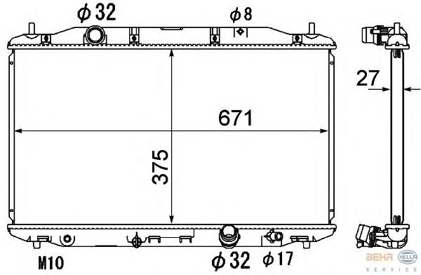 Radiador de esfriamento de motor Honda 19010RSRE01 preço, a partir de 182,17 USD