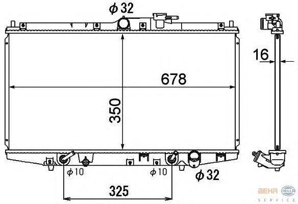 Radiador de esfriamento de motor Honda 19010PDEE01 preço, a partir de 104,92 USD