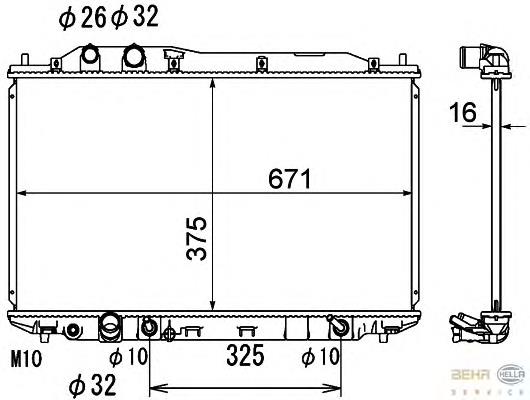 Radiador de esfriamento de motor Honda 19010RRH901 preço, a partir de 97,60 USD