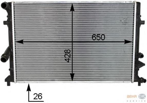 Radiador de esfriamento de motor 735280 VALEO