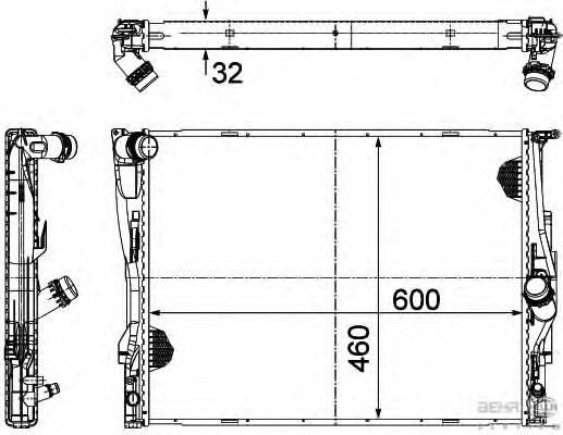 Compre 17117562079 BMW Radiador de esfriamento de motor