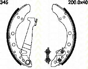 Sapatas do freio traseiras de tambor Brembo S85508