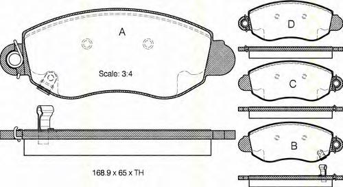 Sapatas do freio dianteiras de disco Ford YC152K021AC