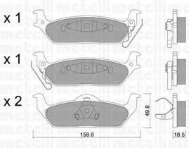 Sapatas do freio traseiras de disco 8L3Z2V200B Ford