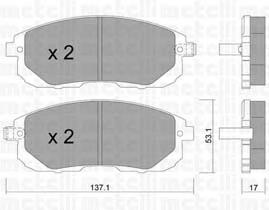 PA165AF Japan Parts Sapatas do freio dianteiras de disco