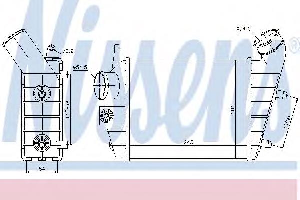 Radiador de intercooler 01004085 VAN Wezel