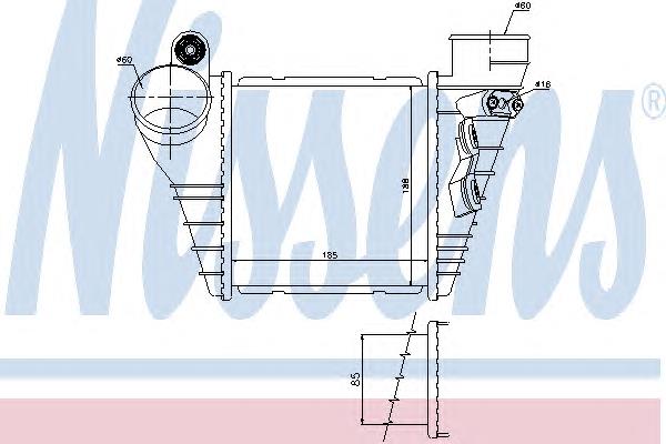 Radiador de intercooler 1J0145805B VAG