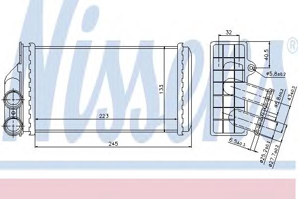 71157 Nissens Radiador de forno (de aquecedor)