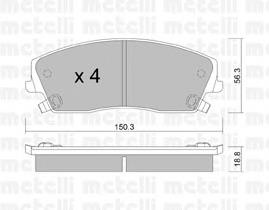 5174001AD Chrysler Sapatas do freio dianteiras de disco