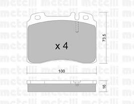 Compre A0024203720 Mercedes Sapatas do freio dianteiras de disco