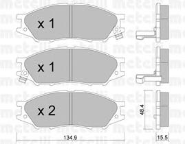 Compre AY040NS073 Nissan/Infiniti Sapatas do freio dianteiras de disco