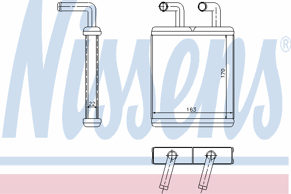Radiador de forno (de aquecedor) Nissens 77511 preço, a partir de 41,60 USD
