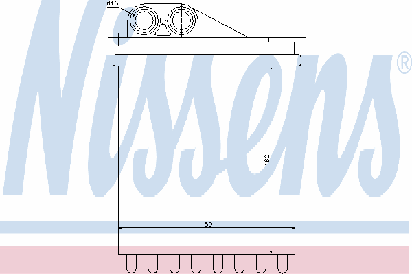 72040 Nissens Radiador traseiro de forno (de aquecedor)