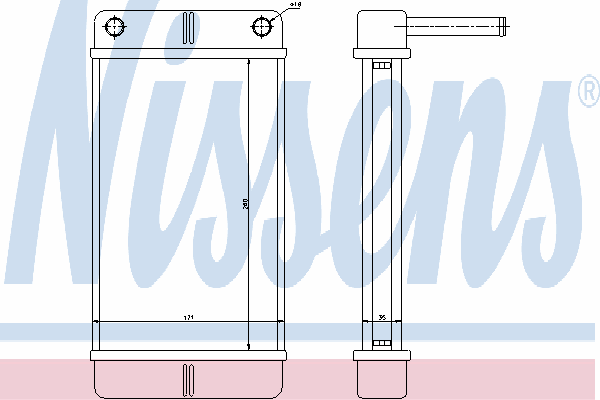 71443 Nissens Radiador de forno (de aquecedor)