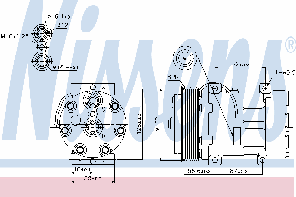 Compressor de aparelho de ar condicionado Nissens 89140 preço, a partir de 248,60 USD