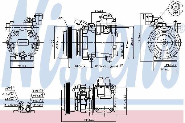 Compressor de aparelho de ar condicionado Nissens 89082 preço, a partir de 386,82 USD