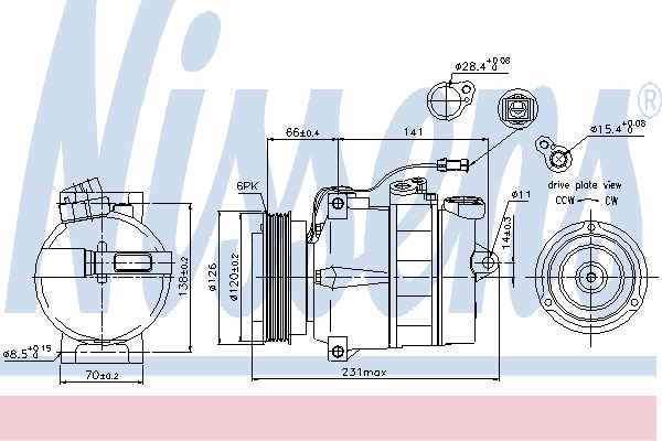 Compressor de aparelho de ar condicionado 700510019 DRI