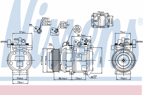 Compressor de aparelho de ar condicionado Nissens 89301